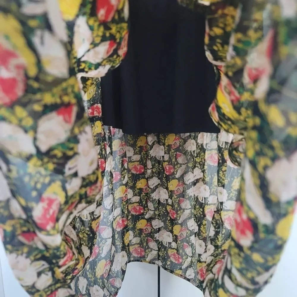 J.CREW Mercantile Sweet Pea Tiered Floral Chiffon Maxi Dress, Size 6